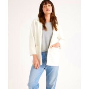 Quince Cotton Knit Ivory Blazer